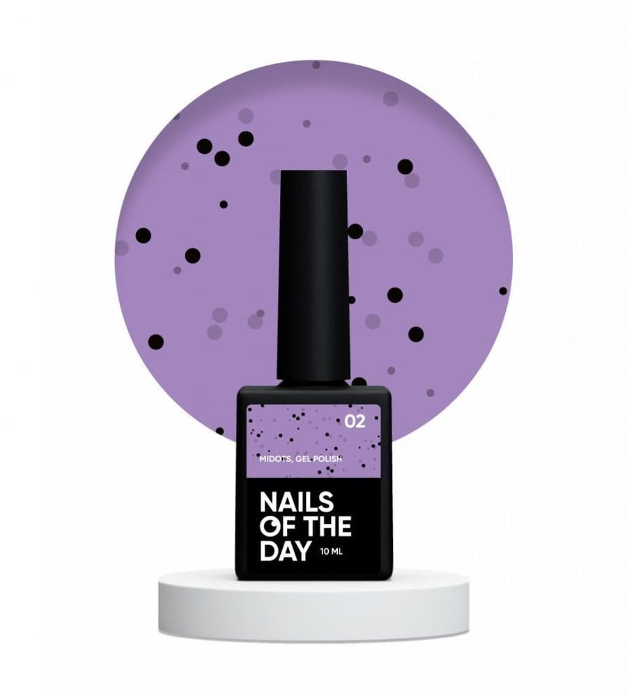 Oja cu gel Nails Of The Day MiDots Gel Polish 02 cu puncte negre 10 ml NOTD_266 foto