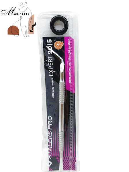 Spatulă pentru manichiură Staleks PRO Expert 90 Tip 5 (&icirc;mpingător teșit + &icirc;mpingător drept)  PE-90/5 foto