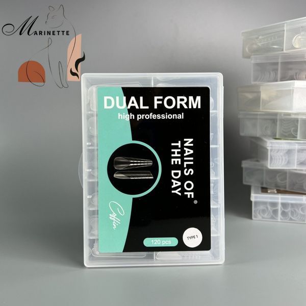 Верхние формы Nails Of The Day Dual Form Coffin (Type 1) миндаль 120 шт NOTD_445 фото