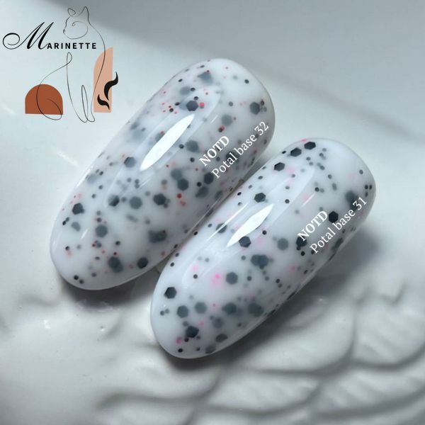 Nails Of The Day Potal bază 31 lăptoasă cu hexagoane 10 ml NOTD_472 foto