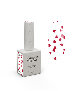 Топ Nails Of The Day Kupidon Top 02 с бордовыми сердечками 10 мл NOTD_405 фото