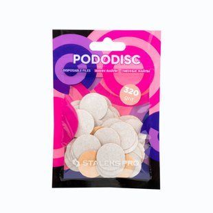 Сменные файлы PODODISC STALEKS PRO M 320 грит 50 штбелые для педикюрного диска  PDF-20-320w фото
