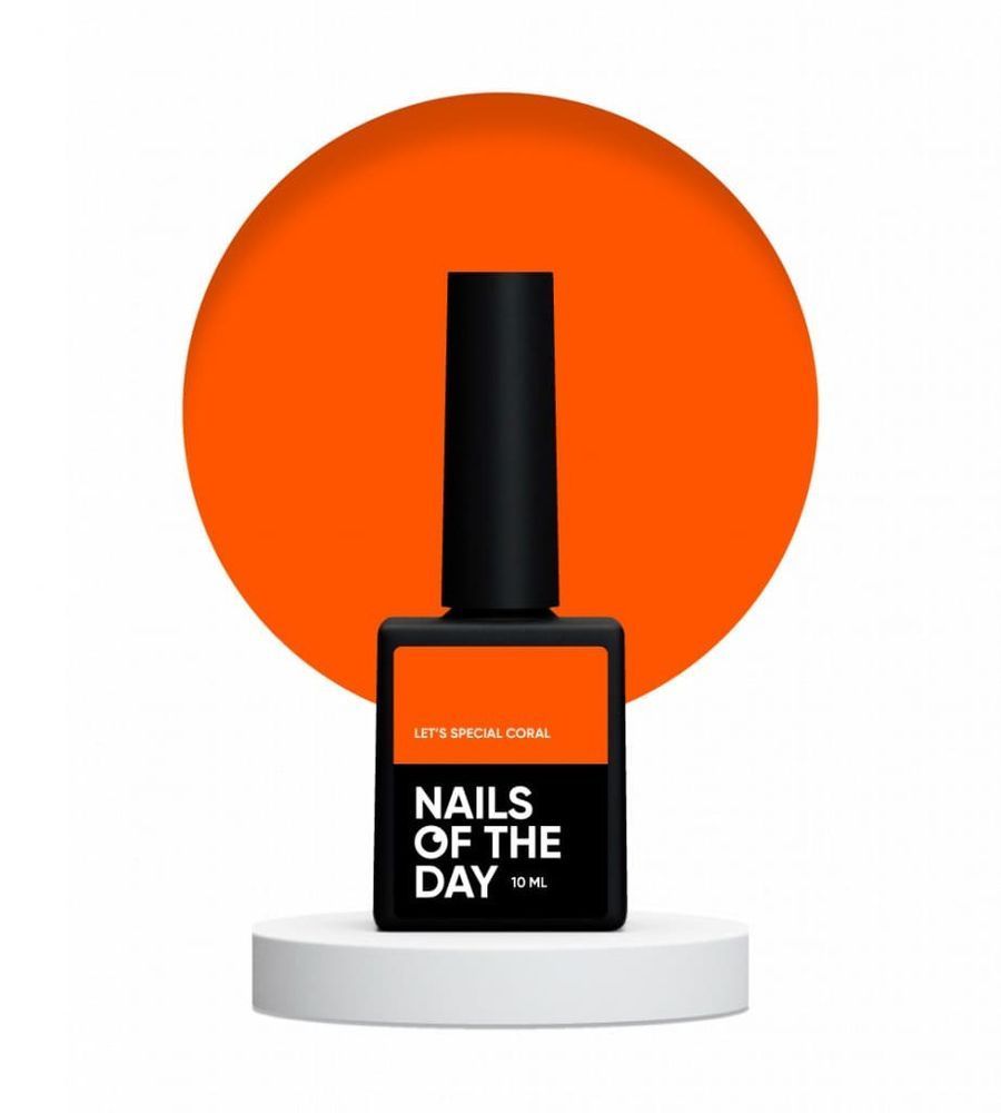 Lac cu gel Nails Of The Day Let's special Coral neon 10 ml NOTD_186 foto