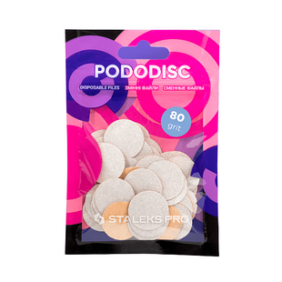 Сменные файлы PODODISC STALEKS PRO M 80 грит 50 штбелые для педикюрного диска   PDF-20-80w фото