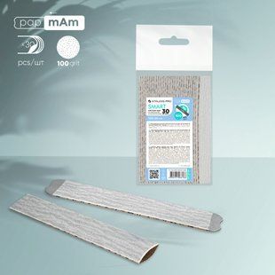 Сменные файлы papmAm для пилки прямой (на мягкой основе) Staleks Pro Smart 20, 100 грит (30 шт) DFС-20-100 фото