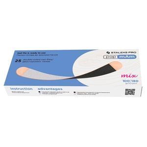 Сменные файлы STALEKS PRO EXPERT 22 papmAm на деревянной основе двусторонние 100/180 грит 25 шт DWCEMix-22-100/180 фото