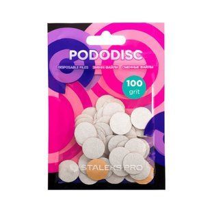 Сменные файлы PODODISC STALEKS PRO XS 100 грит 50 шт белые для педикюрного диска  PDF-10-100w фото