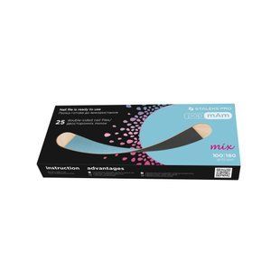 Сменные двусторонние файлы papmAm Mix на деревянной основе 100/180 грит (25 шт) DWCMix-22-100/180 фото