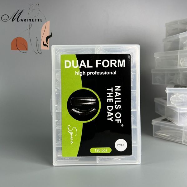 Forme de top Nails Of The Day Dual Form Square (Tip 7) pătrat de lungime medie 120 buc NOTD_451 foto