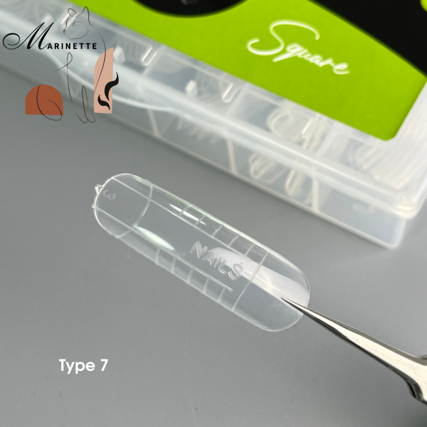 Forme de top Nails Of The Day Dual Form Square (Tip 7) pătrat de lungime medie 120 buc NOTD_451 foto