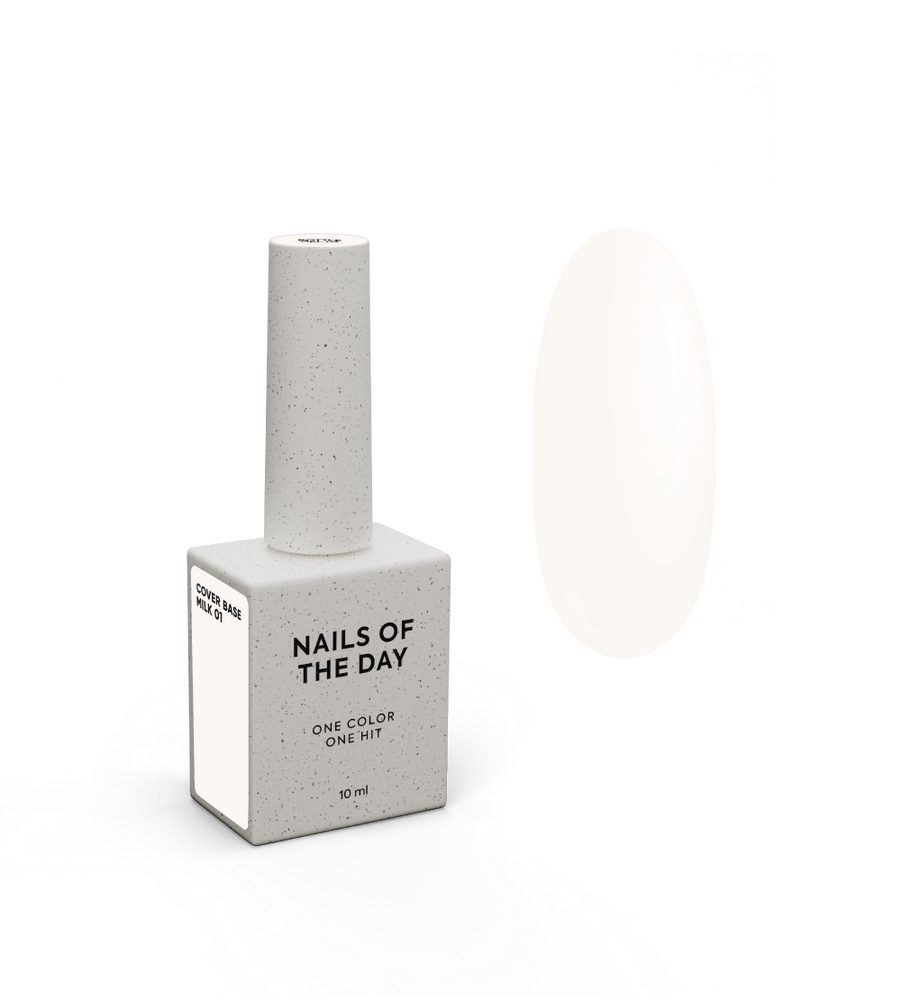 База Nails Of The Day Cover base NEW Formula Milk 01 молочная полупрозрачная 10 мл NOTD_488 фото