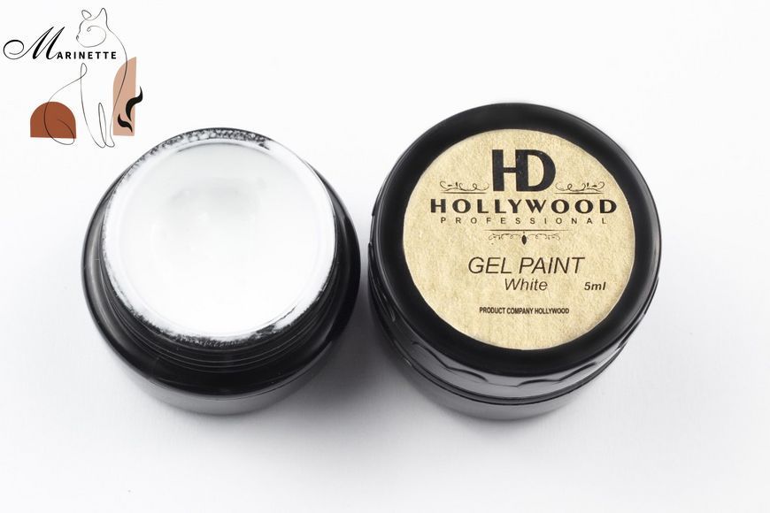 Гель-краска HD Hollywood Gel Paint White белая 7 мл КБ фото