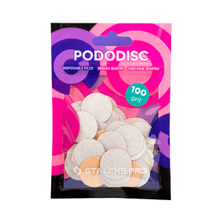 Сменные файлы PODODISC STALEKS PRO  M 100 грит белые 50 шт белые для педикюрного диска  PDF-20-100w фото
