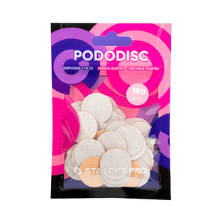 Сменные файлы PODODISC STALEKS PRO M 180 грит белые 50 шт белые для педикюрного диска   PDF-20-180w фото