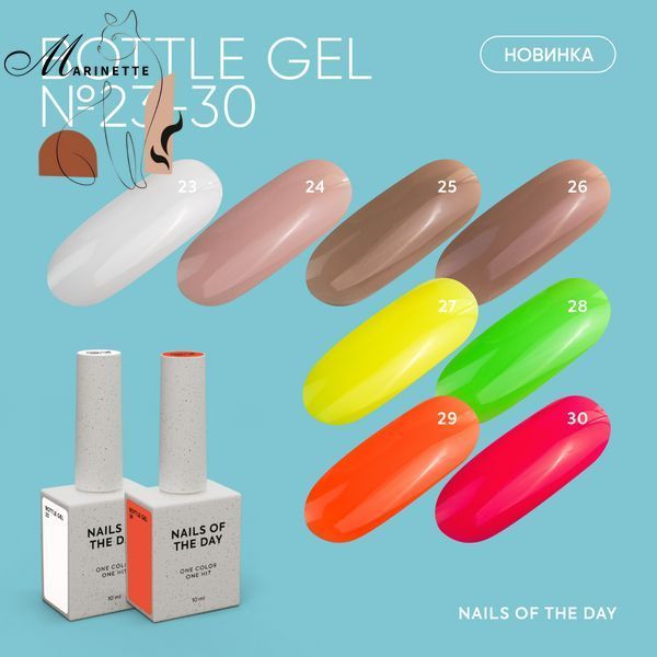 Gel de Unghii al Zilei, Sticlă 23, Gel &Icirc;ntăritor Lăptos, 10 ml NOTD_760 foto