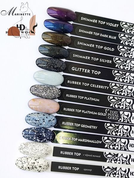 Топ HD TOP Rubber POTAL Gold золото с поталью каучуковый густой 8 мл  ТPG8 фото