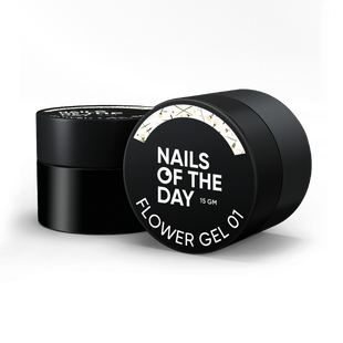 Гель Nails Of The Day Flower gel 01 с сухоцветами для наращивания 15 мл NOTD_353 фото