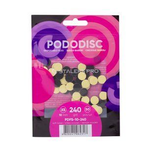 Pile de schimb PODODISC STALEKS PRO XS 240 granulatie 50 buc baza moale neagra pentru disc pedichiura PDFS-10-240 foto