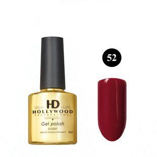 Гель-лак HD Hollywood 052 красный гранатовый плотный 8 мл 52 фото