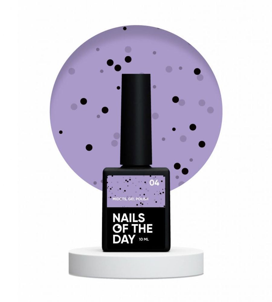 Oja cu gel Nails Of The Day MiDots Gel Polish 04 cu puncte negre 10 ml NOTD_267 foto