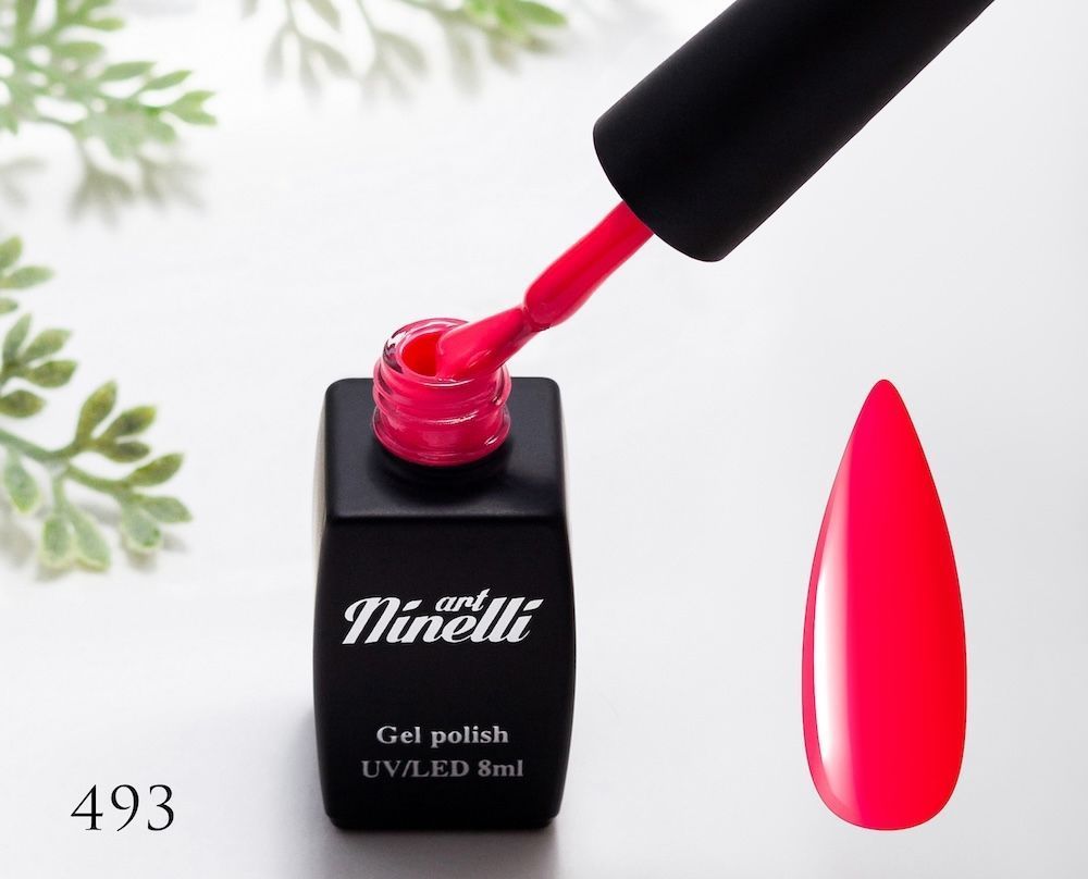 Lac de gel ArtNinelli 493 roz aprins pastel dens 8 ml 243 foto