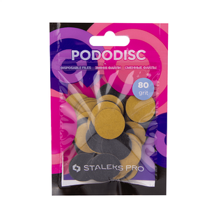 Pile de schimb PODODISC STALEKS PRO M 80 granulatie 50 buc negru pentru disc pedichiura  PDF-20-80 foto
