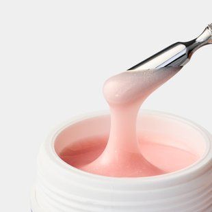 Polygel ArtNinelli Liquid PolyGel 17 piersică lichidă cu strălucire 15ml. 2546 foto