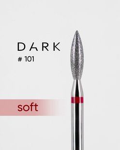 Freză cu diamant Dark No. 101 flacără 2,4/8 roșu  F101 foto