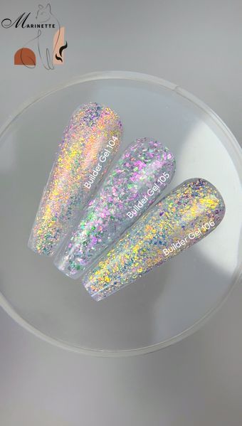Gel de construcție Nails Of The Day 104 modelare ariel cu fulgi yuki 15 ml NOTD_804 foto