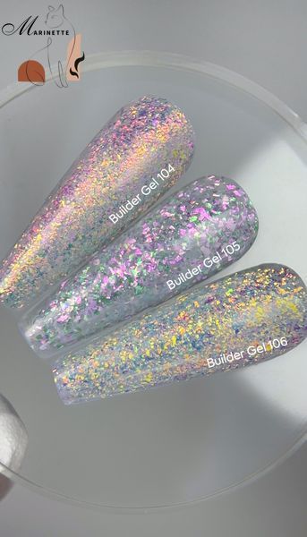 Gel de construcție Nails Of The Day 104 modelare ariel cu fulgi yuki 15 ml NOTD_804 foto