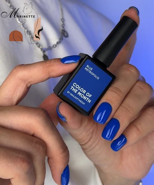 Lac cu gel Unghiile zilei Culoarea lunii Blue Metropolis [Sep '24] 10 ml NOTD_587 foto