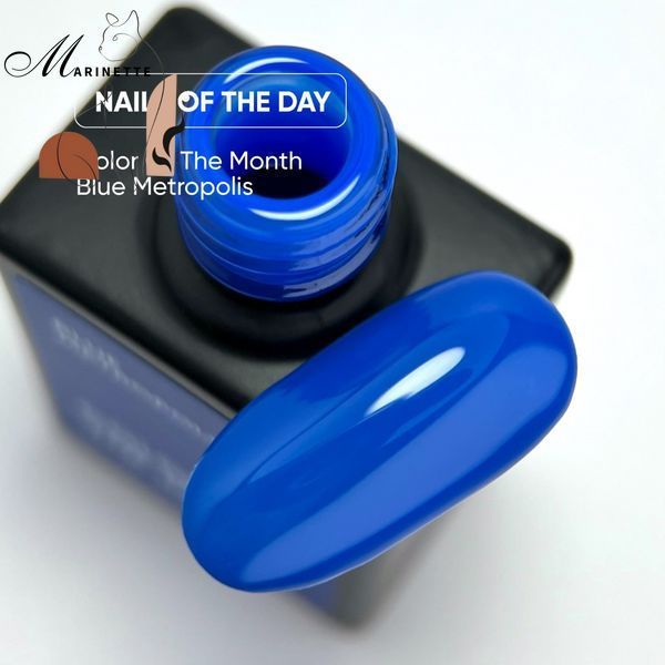 Lac cu gel Unghiile zilei Culoarea lunii Blue Metropolis [Sep '24] 10 ml NOTD_587 foto