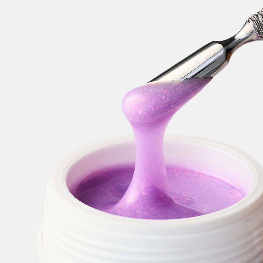 Polygel ArtNinelli Liquid PolyGel 18 liliac lichid cu strălucire 15 ml. 2154 foto