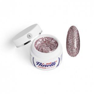 UV гель Ninelli Platinum 1 золото для дизайна фольгированный 5 мл. 4769 фото