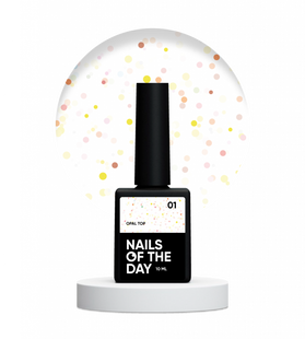 Топ Nails Of The Night Opal top 01 c блёстками 10 мл NOTD_253 фото