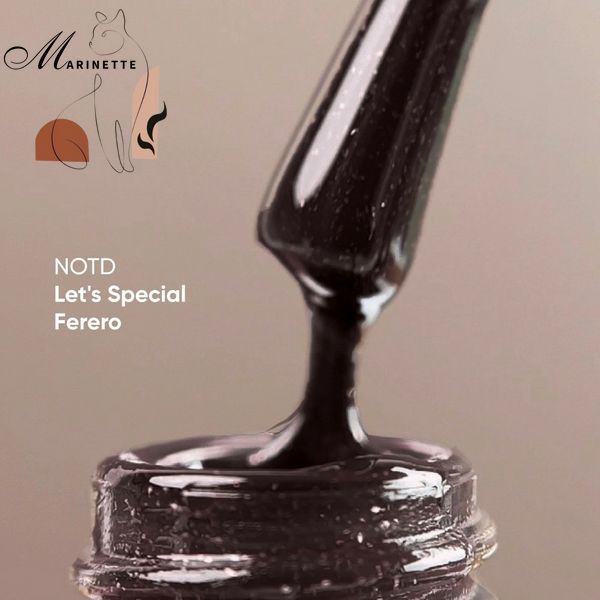 Гель-лак Nails Of The Night Let's special Ferero коричневый с блёстками 10 мл NOTD_371 фото