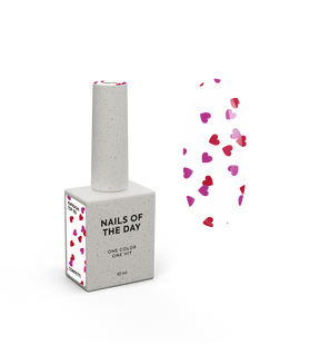 Топ Nails Of The Day Kupidon Top 05 с красно-лиловыми сердечками 10 мл NOTD_667 фото