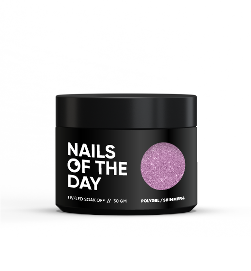 Acrigel Nails Of The Day Polygel Shimmer 04 roz cu sclipire 30 g NOTD_278 foto