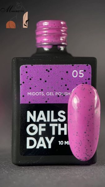 Гель-лак Nails Of The Day MiDots Gel Polish 05 c чёрными точками 10 мл NOTD_259 фото