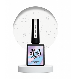 Топ Nails Of The Night Silver Snow top 02 c металлическими шестигранниками 10 мл NOTD_294 фото