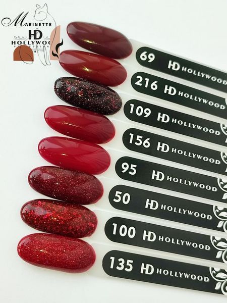 Ojă de gel HD Hollywood 100 Roșu Strălucitor, 8 ml 100 foto