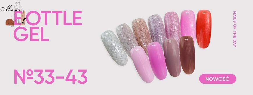 Gel lichid cu sclipici Nails of the Day, sticlă 41, 10 ml NOTD_777 foto