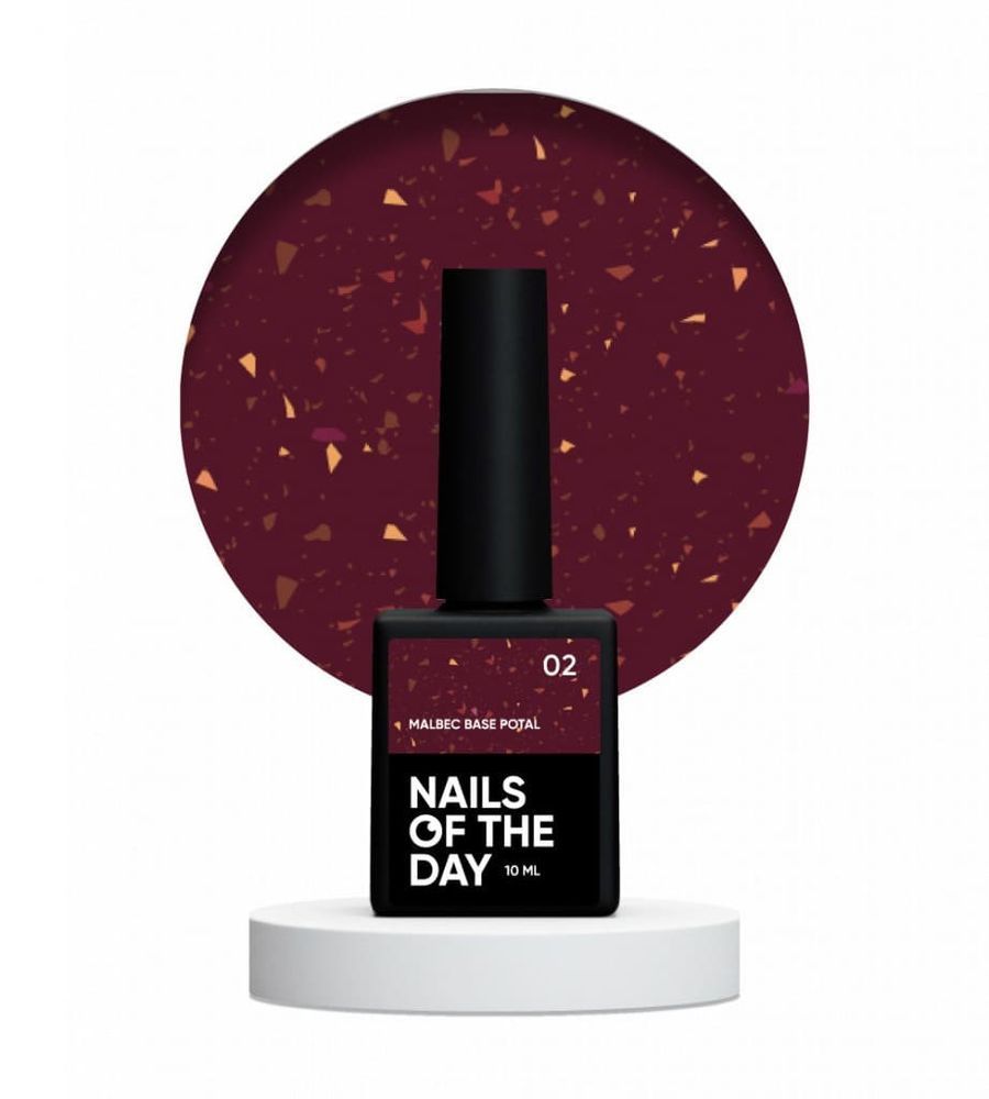Baza Nails Of The Day Malbec baza Potal 02 vitraliu cu foita de aur 10 ml NOTD_135 foto