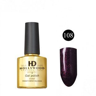 Гель-лак HD Hollywood 108 сливовый шиммер плотный 8 мл 108 фото