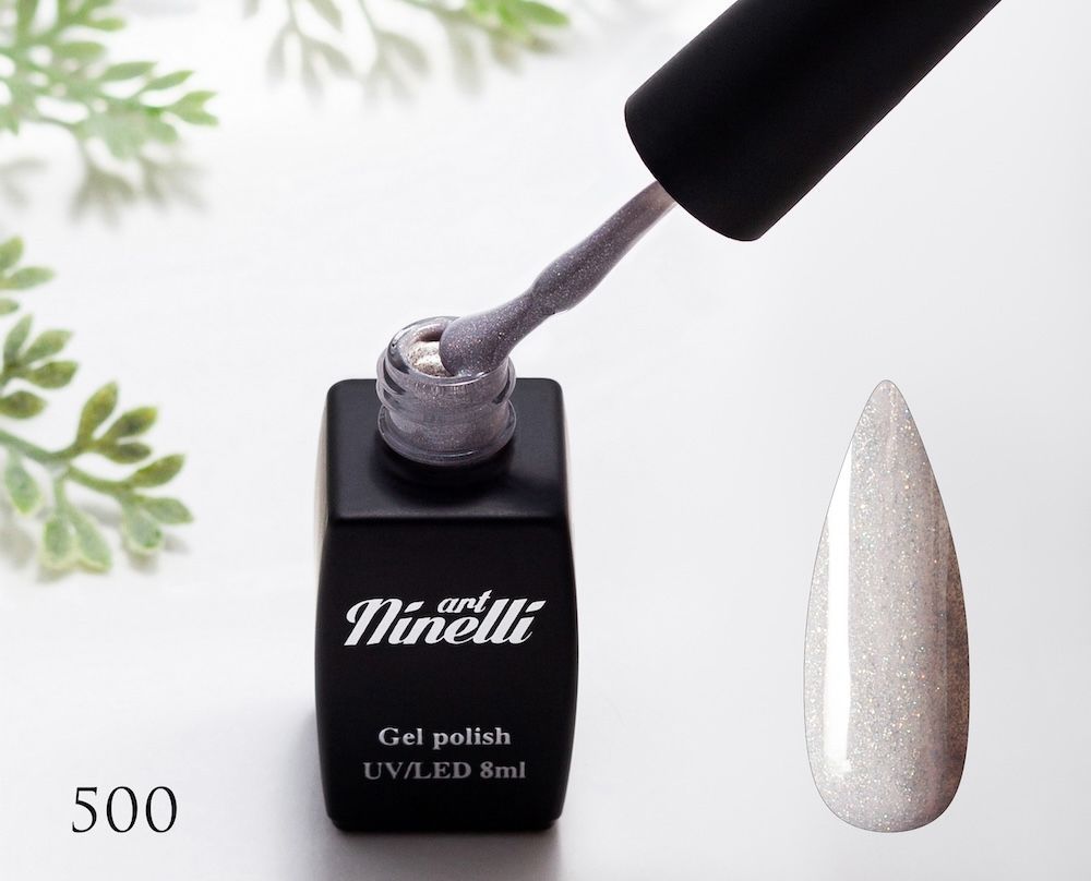 Lac de gel ArtNinelli 500 gri dens shimmer 8 ml 304 foto