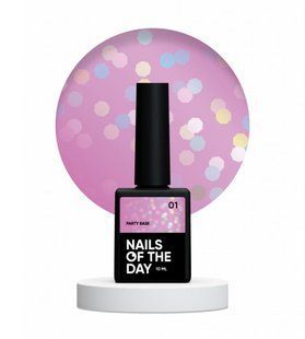 Nails Of The Day Party baza 01 cu hexagoane 10 ml NOTD_174 foto