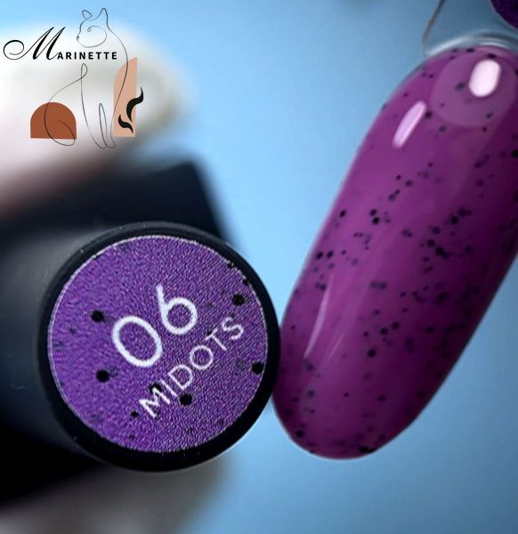 Гель-лак Nails Of The Day MiDots Gel Polish 06 c чёрными точками 10 мл NOTD_268 фото