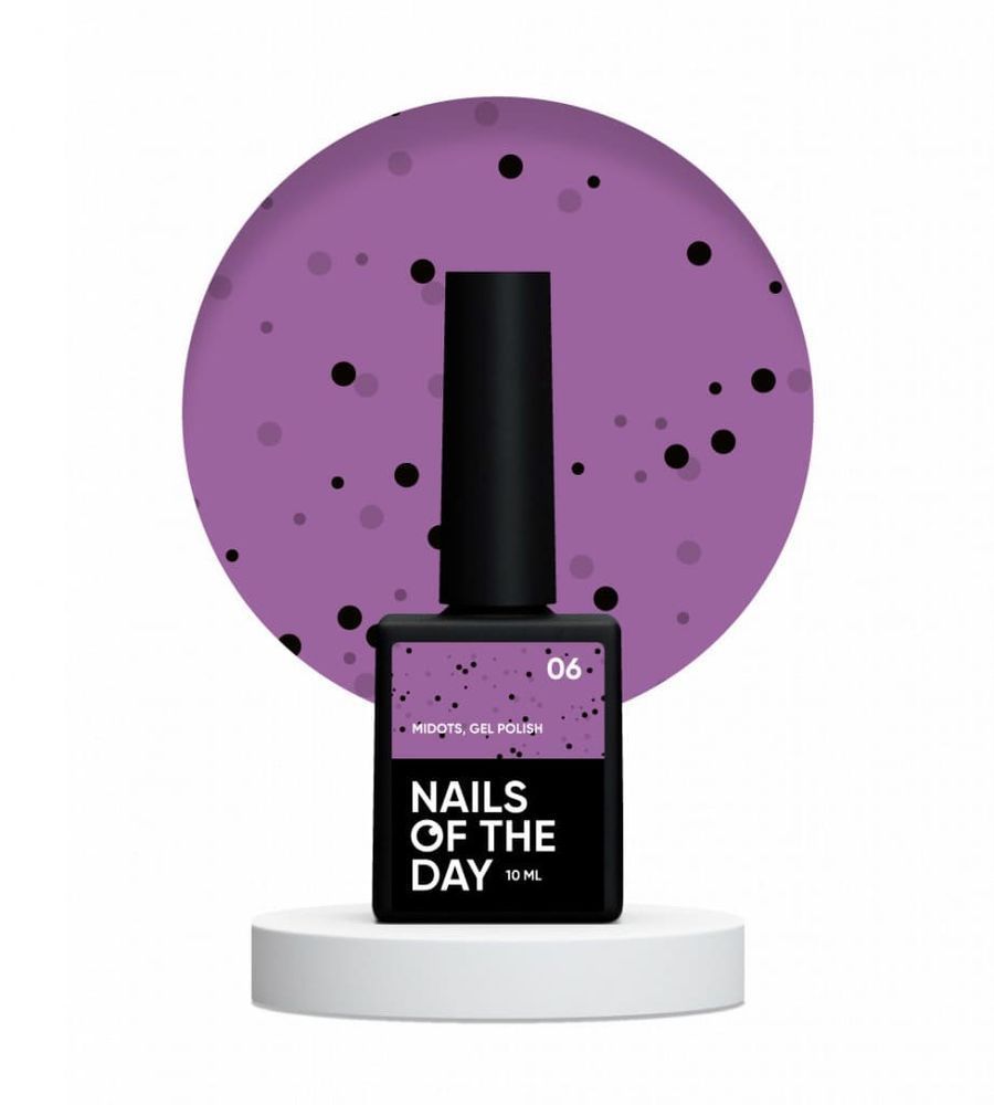 Oja cu gel Nails Of The Day MiDots Gel Polish 06 cu puncte negre 10 ml NOTD_268 foto