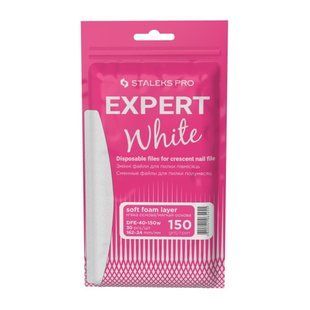 Сменные файлы STALEKS PRO EXPERT 40 белые на мягкой основе для пилки полумесяц 150 грит 30 шт DFE-40-150w фото