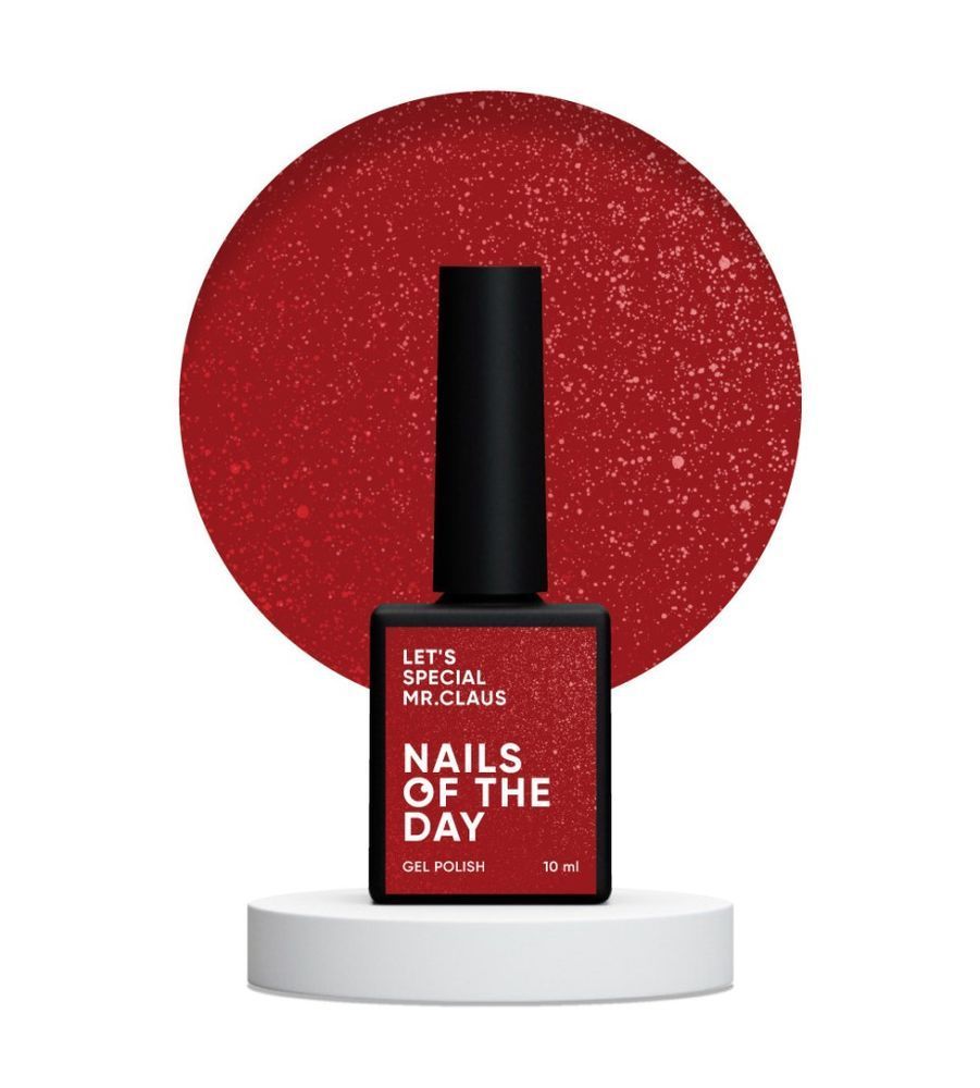 Гель-лак Nails Of The Day Let's Special Mrs. Claus с блёстками 10 мл NOTD_639 фото